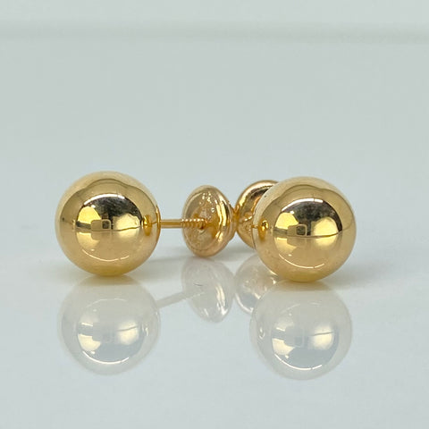 Topos Bola Lisa Oro amarillo 18k 0,8 Gr / 8 mm