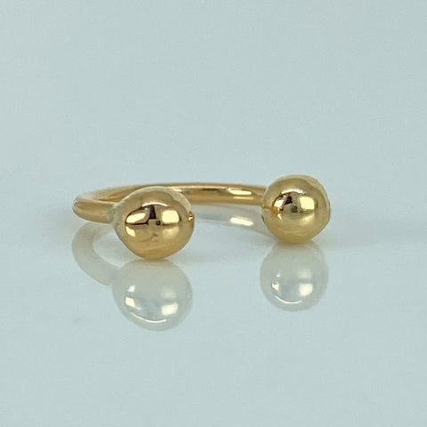 Piercing Aro Bola / Oro Amarillo 18k (Joya) / 0,45gr / 1.1cm / (Oreja/Nariz) †