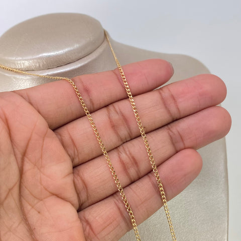 Cadena ● Cubana Oro amarillo 18k 1,2 Gr / 1,1 mm / 50 Cm *