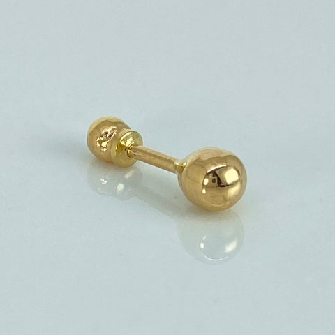 Piercing Bola / Oro amarillo 18k ( Joyas ) / 0,35 Gr / 4mm / (Oreja)