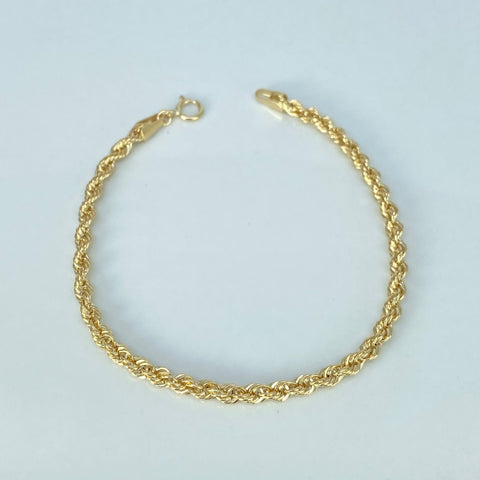 Pulso ● Lazo Oro amarillo 18k +1 / 2 Gr / 3,3 mm / 18,6 Cm *