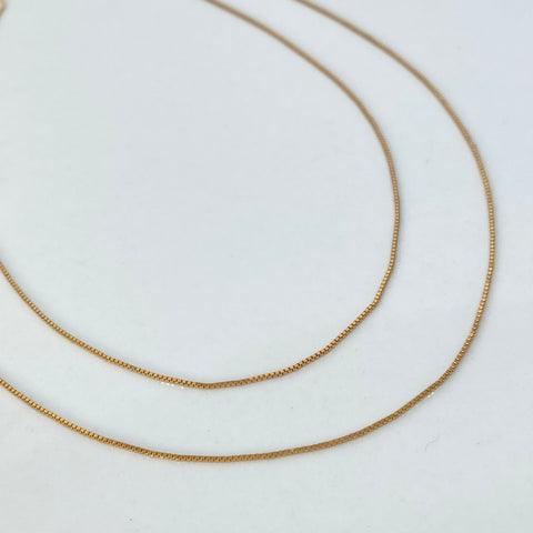 Cadena ● Veneciana Oro amarillo 18k +1 / 1,35 Gr / 0,5 mm / 50 Cm *