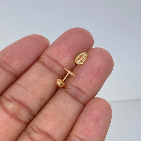 Topos Silueta Virgen Guadalupe Oro amarillo 0,9 Gr / 7 mm *