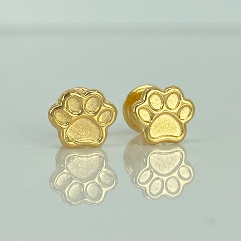 Topos Huella Perro Oro amarillo 18k 0,68 Gr / 7,2 mm †