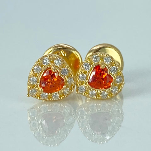 Topos Corazon Circones Blancos Naranja Oro amarillo 0,9 Gr / 6 mm †
