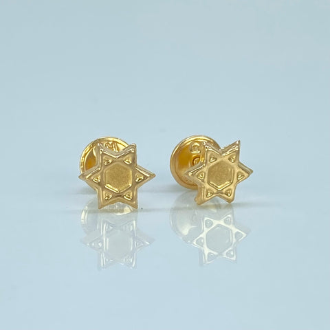 Topos Estrella De David Oro amarillo 18k 0,57 Gr / 6 mm *