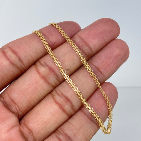 Tobillera ● China Oro amarillo 18k +1 / 3,15 Gr / 2,4 mm / 25,4 Cm