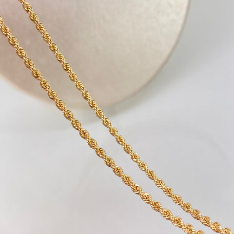 Cadena ● Lazo Oro amarillo 18k +1 / 3,6 Gr / 2,3 mm / 45 Cm