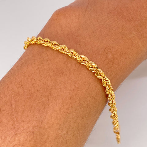 Pulso ● Lazo Oro amarillo 18k +1 / 5,74 Gr / 4,2 mm / 20 Cm