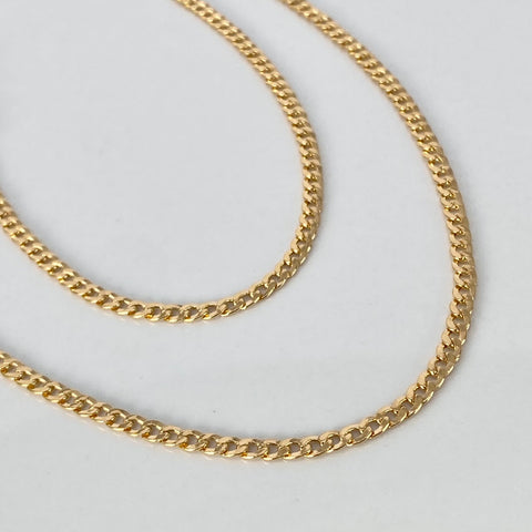 Cadena ● Cubana Oro amarillo 18k 5,55 Gr / 2,8 mm / 60 Cm