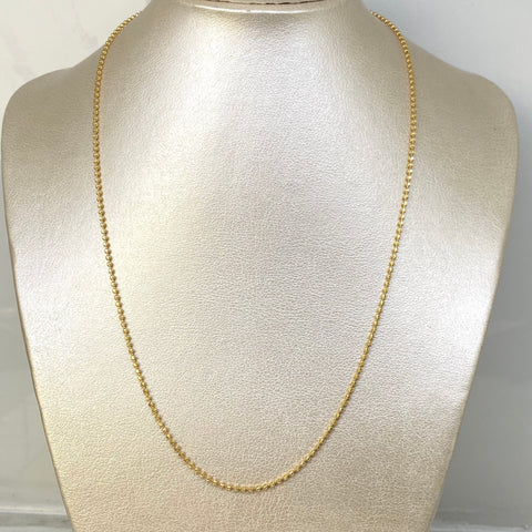 Cadena Italy Militar Diamantada Oro amarillo 18k +1 / 6,0 Gr / 1,5 mm / 50 Cm *