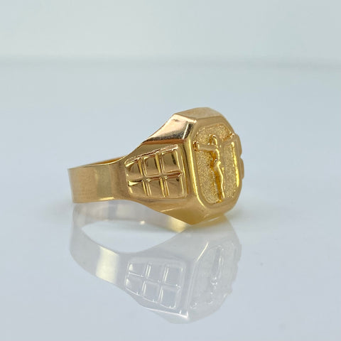 Anillo Cruz Cristo Oro amarillo 18k / Talla 10 3/4 / 4,50 Gr