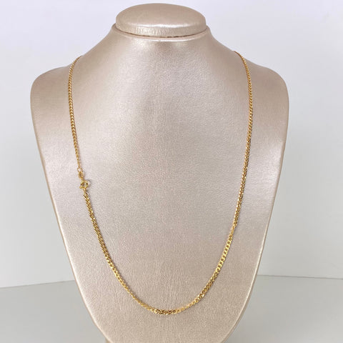 Cadena ● Cubana Oro amarillo 18k 5,55 Gr / 2,8 mm / 60 Cm