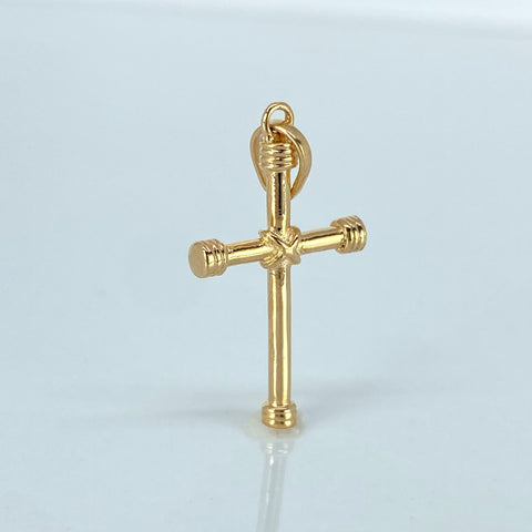 Dije Cruz Oro amarillo 18k 1,8 Gr / 3 Cm  †