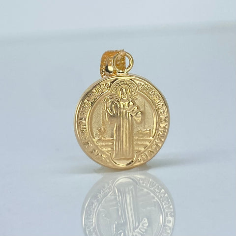 Dije San Benito Oro amarillo 0,9 Gr / 1,7 Cm †