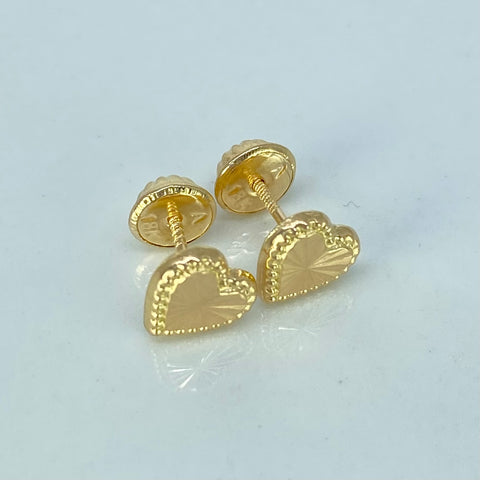 Topos Corazon Diamantado Oro amarillo 0,7 Gr / 7 mm †