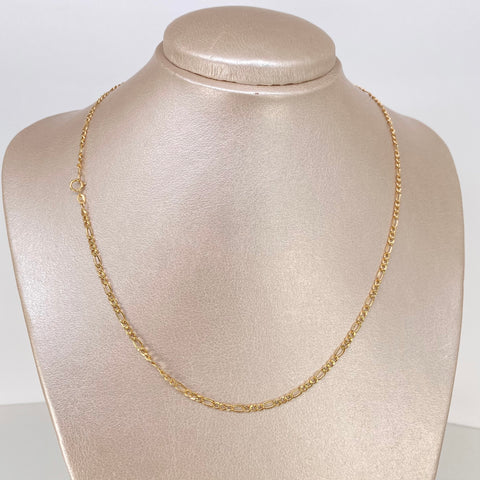 Cadena ● Tres Por Uno 3x1 Oro amarillo 18k 1,95 Gr / 2,5 mm / 45 Cm *
