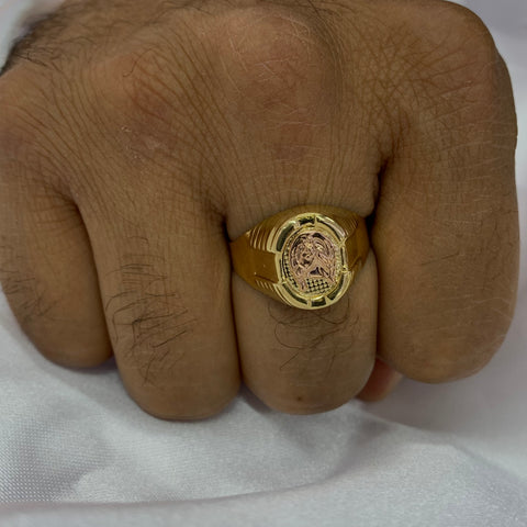 Anillo Caballo Oro amarillo y Oro rosa 18k / Talla 11 / 4,02 Gr *