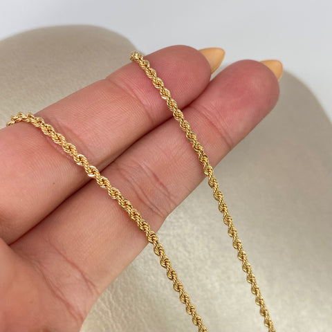 Cadena ● Lazo Oro amarillo 18k +1 / 2,6 Gr / 2,1 mm / 45 Cm *