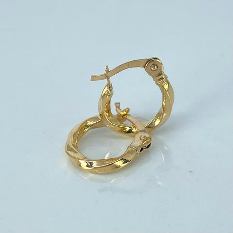 Candongas Melcochas Oro amarillo 0,82 Gr / 1,4 Cm †
