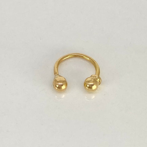 Piercing Aro Bola / Oro Amarillo 18k (Joya) / 0,4gr / 1cm / (Oreja) *