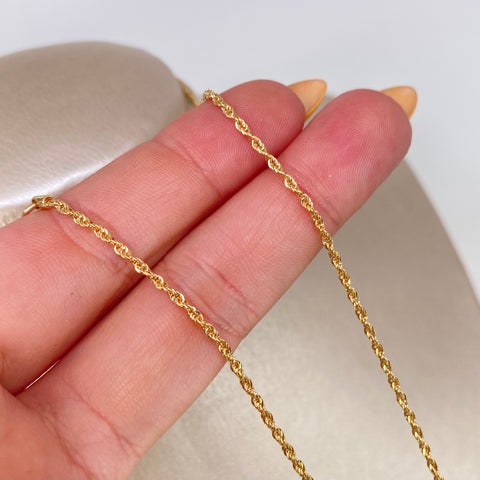 Cadena ● Lazo Oro amarillo 18k +1 / 1,37 Gr / 1,6 mm / 45 Cm