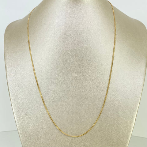 Cadena ● Mini Cubana Oro amarillo 18k 1,69 Gr / 1,5 mm / 50 Cm *