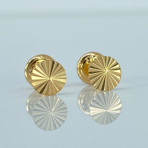 Topos Circulo Diamantado Oro amarillo 18k 0,7 Gr / 6 mm †