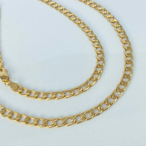 Cadena ● Cubana Oro amarillo 18k 11,66 Gr / 4,8 mm / 60 Cm