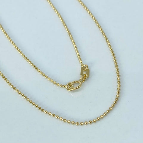 Cadena ● Mini Militar Oro amarillo 18k +3 / 2,12 Gr / 1 mm / 50 Cm †