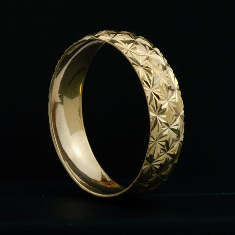 Anillo Argollas Diamantadas POR FABRICACIÓN Oro amarillo 18k / Talla 7 / 10 Gr *