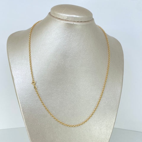 Cadena ● Aro Seguido Oro amarillo 18k 2,4 Gr / 2,5 mm / 50 Cm *