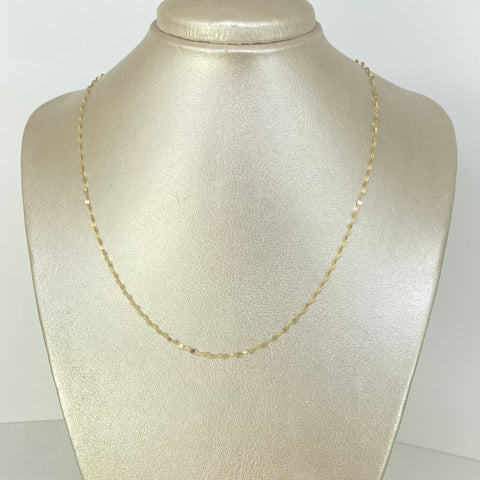 Cadena ● Flor Espejo Oro amarillo 18k +2 / 1,04 Gr / 1,5 mm / 50 Cm *