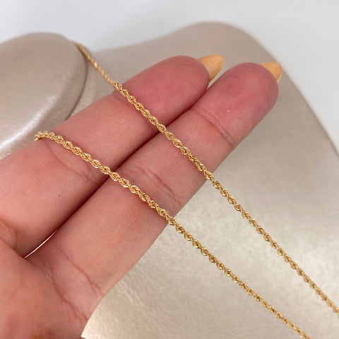 Cadena ● Lazo Oro amarillo 18k +1 / 1,75 Gr / 1,7 mm / 50 Cm