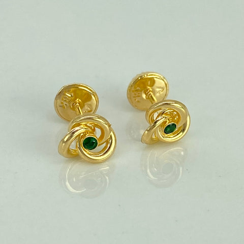 Topos Flor Circon Verde 0,68 Gr / 6,8 mm