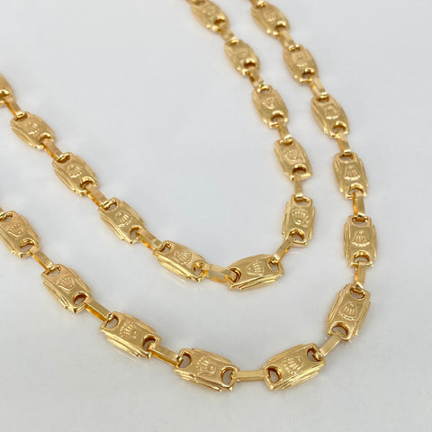 Cadena Rustica Eslabones Corona RX Oro amarillo 18k 13,37 Gr / 5,7 mm / 60 Cm
