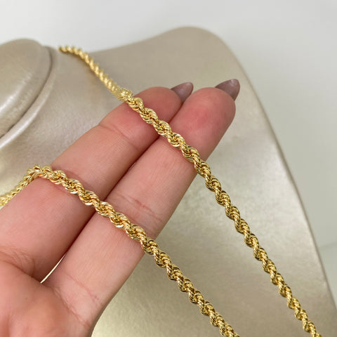 Cadena ● Lazo Oro amarillo 18k +1 / 12,12 Gr / 3,7 mm / 60 Cm †