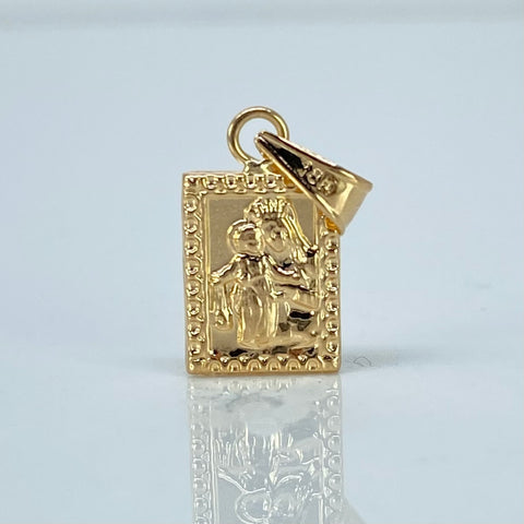 Dije Virgen Del Carmne / Sagrado Corazon Oro amarillo 0,5 Gr / 1,7 Cm