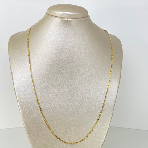 Cadena ● Escalera Plana Oro amarillo 18k 3,65 Gr / 2,2 mm / 60 Cm †