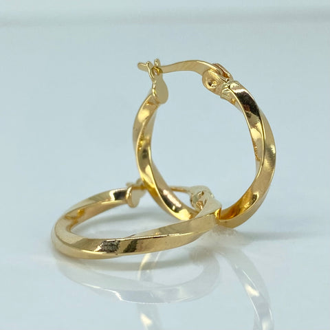 Candongas Melcochas Oro amarillo 1,34 Gr / 1,9 Cm †
