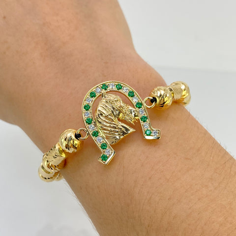 Herraje Herradura Caballo Circones Por Fabricacion Oro amarillo 18k 8,82 Gr / 2,8 Cm  *