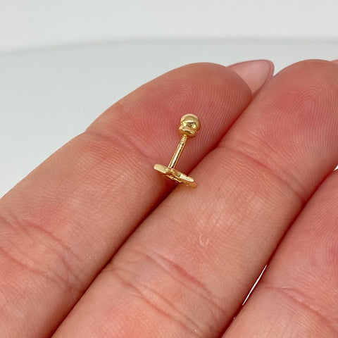 Piercing Estrella / Oro Amarillo 18k (Joya) / 0,35gr / 1.1cm / (Oreja) †
