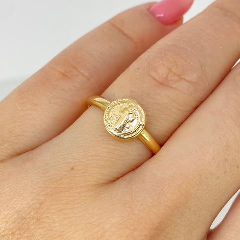 Anillo San Benito Oro amarillo 18k / Talla 7 / 1,05 Gr