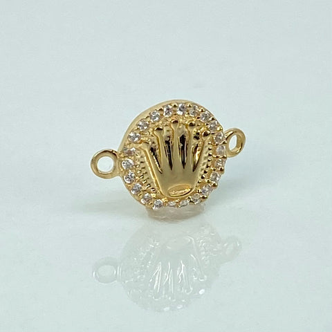 Herraje Corona RX Circones Blancos Oro amarillo 18k 0,95 Gr / 1,5 Cm