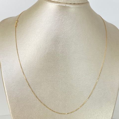 Cadena ● Aro Seguido  Oro amarillo 18k 1,3 Gr / 0,5 mm / 50 Cm *