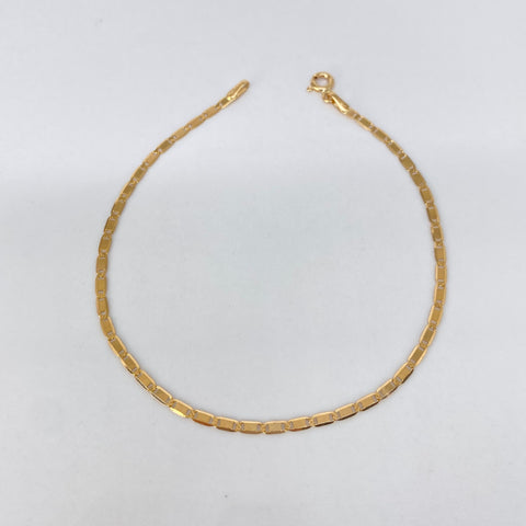 Pulso ● Escalera Plana Oro amarillo 18k +1 / 1,9 Gr / 2 mm / 20,5 Cm *