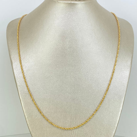 Cadena ● Lazo Oro amarillo 18k +1 / 3,78 Gr / 2,2 mm / 60 Cm