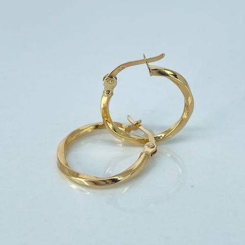 Candongas Melcochas Oro amarillo 1,15 Gr / 2,2 Cm †