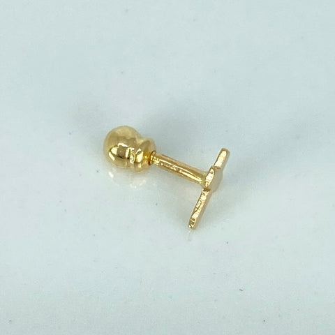 Piercing Cruz / Oro Amarillo 18k (Joya) / 0,31gr / 4mm / (Oreja) *
