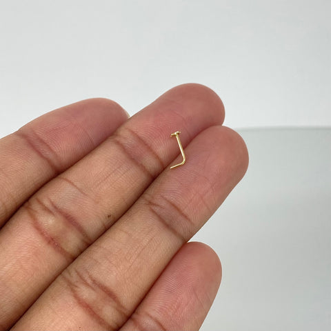 Piercing Estrella / Oro Amarillo 18k (Joya) / 3mm / 0,13gr / 1cm / (Nariz) *